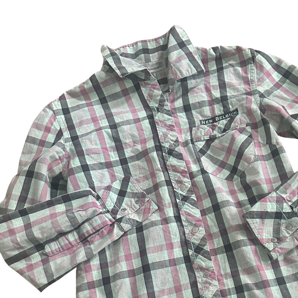Horny Toad Snap Down Plaid Shirt‎ Womens XS